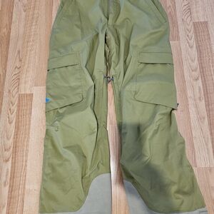 Men's Flylow Snow Pants (chemical?), Olive Green, XL, NWOT